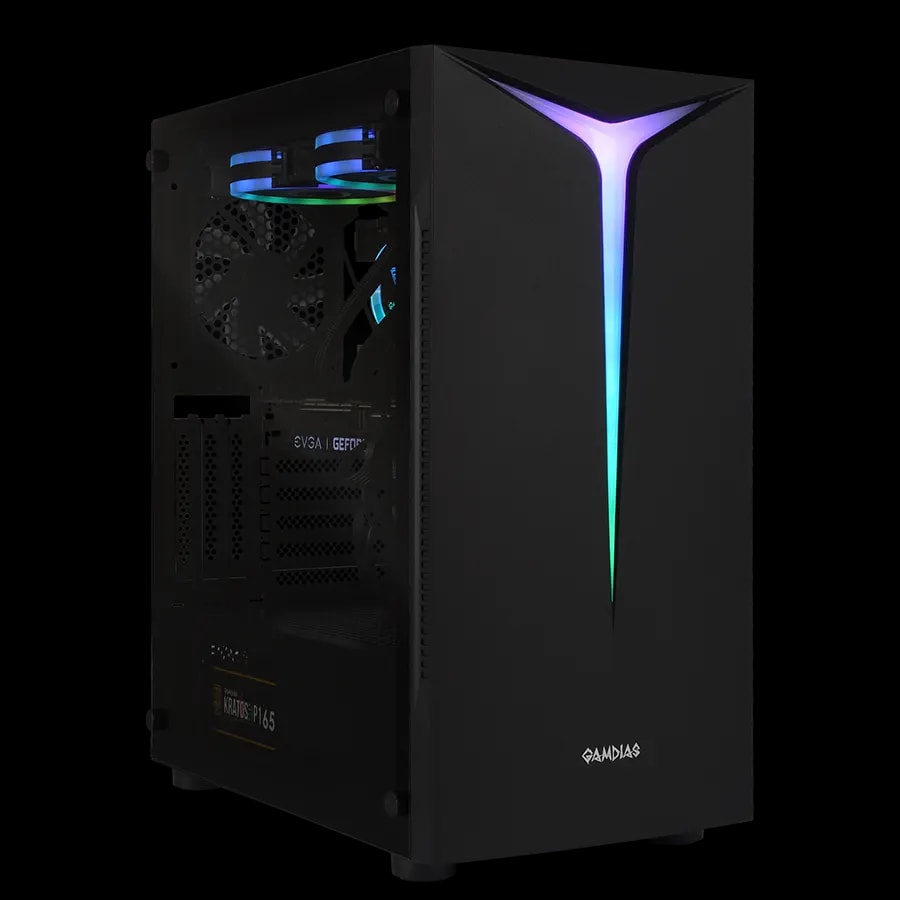 Gabinete GAMDIAS ARGUS E2 ELITE Mid Tower ATX ARGB 1xFan ARGB