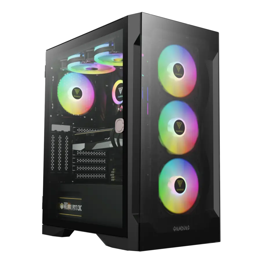 Gabinete GAMDIAS TALOS E2 ELITE Mid Tower ATX TG 4xFan ARGB