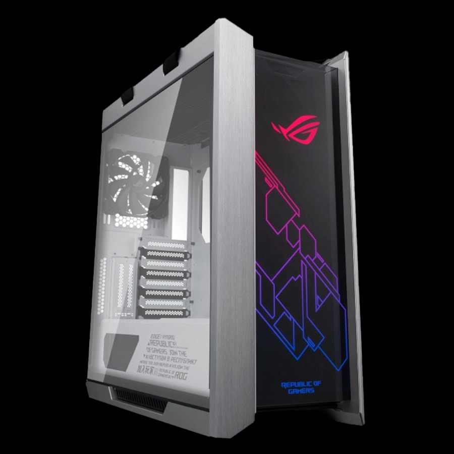 Gabinete Gamer ASUS ROG Strix Helios GX601 Mid Tower E-ATX TG RGB USB-C 4xFan 140mm Blanco