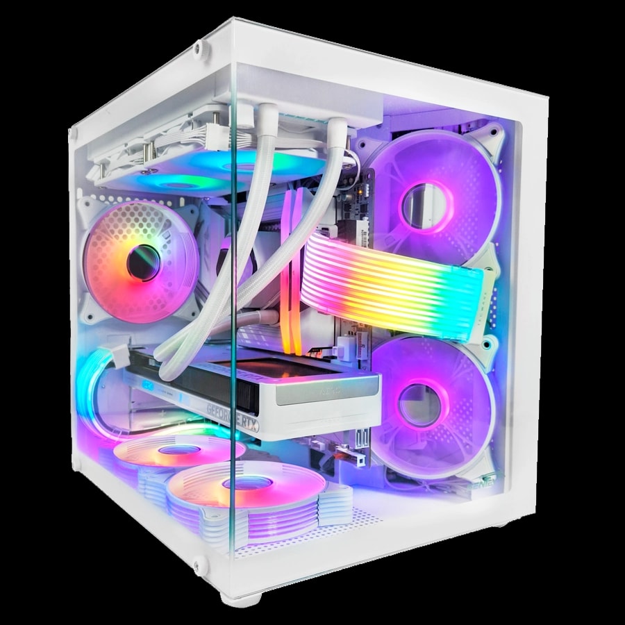 Gabinete Gamer Sentey ZEUS Mid Tower mATX TG 5xFan ARGB Blanco