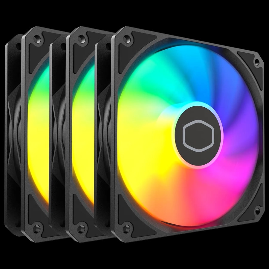 Kit Fan Cooler Master MasterFan MF120 Lite ARGB Pack x3 120mm 1750 RPM PWM 4pin Negro