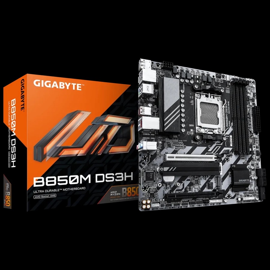 Motherboard GIGABYTE B850M DS3H (rev. 1.0) AMD AM5 mATX DDR5 PCIe 5.0 M.2 Gen5 LAN 2.5Gb