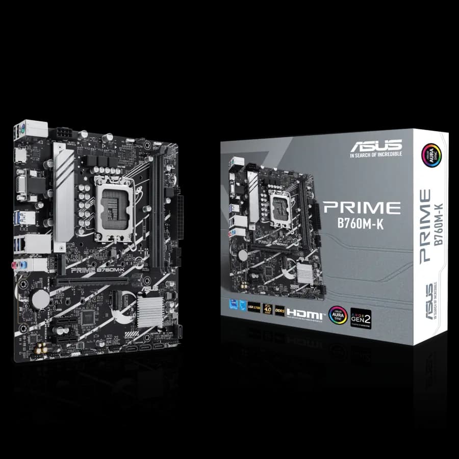 Motherboard ASUS PRIME B760M-K Intel LGA1700 mATX DDR5 PCIe 4.0 M.2 Gen4 2.5Gb