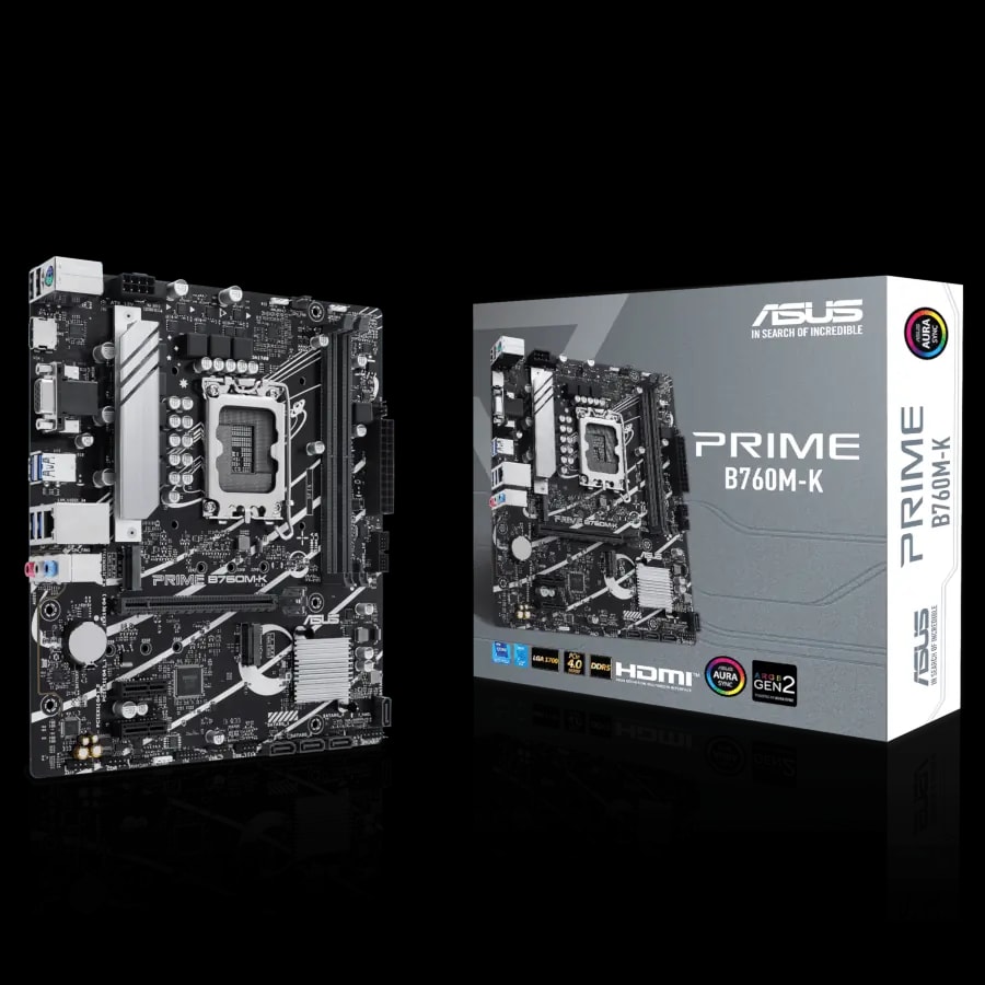Motherboard ASUS PRIME B760M-K Intel LGA1700 mATX DDR5 PCIe 4.0 M.2 Gen4 2.5Gb