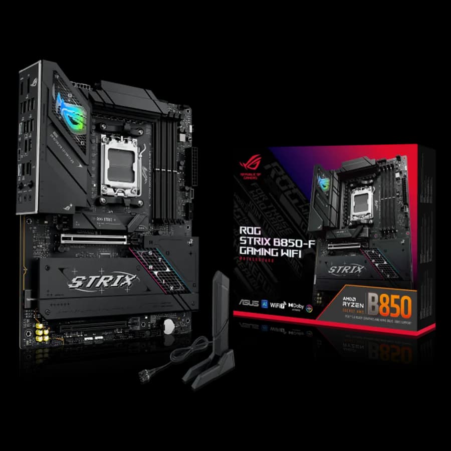 Motherboard ASUS ROG STRIX B850-F GAMING WIFI AMD AM5 ATX DDR5 PCIe 5.0 M.2 Gen5 Wi-Fi 7 LAN 2.5Gb