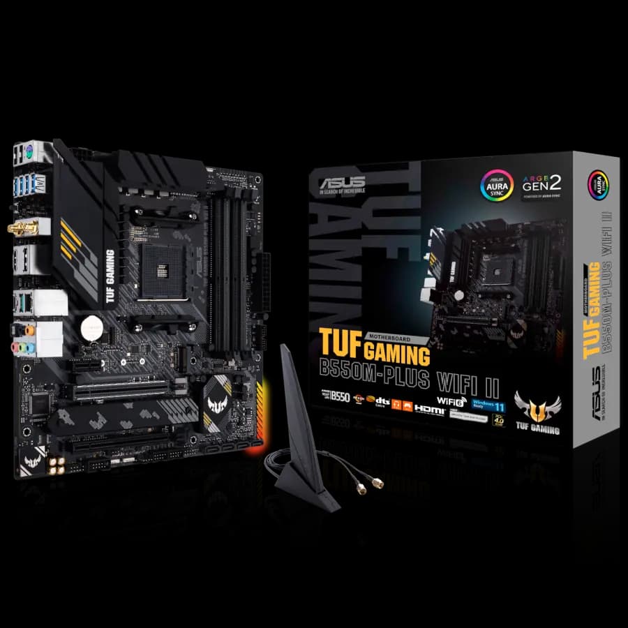 Motherboard ASUS TUF GAMING B550M-PLUS WIFI II mATX Wi-Fi 6 BT 5.2 RGB AMD AM4