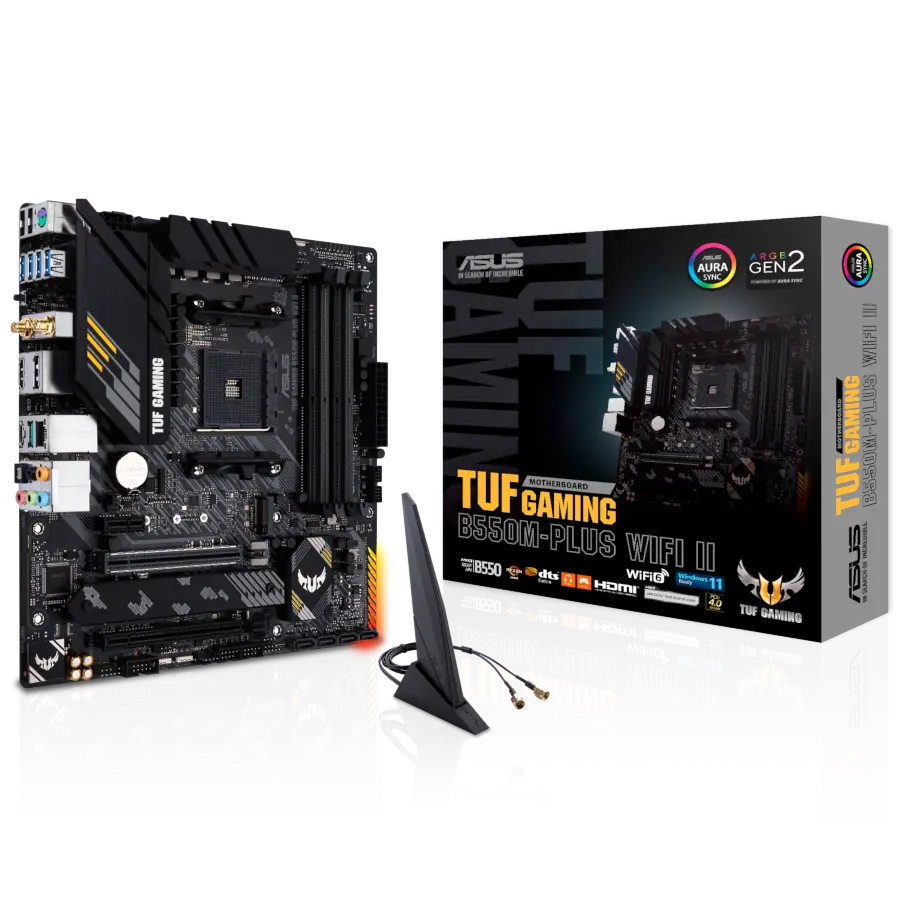 Motherboard ASUS TUF GAMING B550M-PLUS WIFI II mATX Wi-Fi 6 BT 5.2 RGB AMD AM4