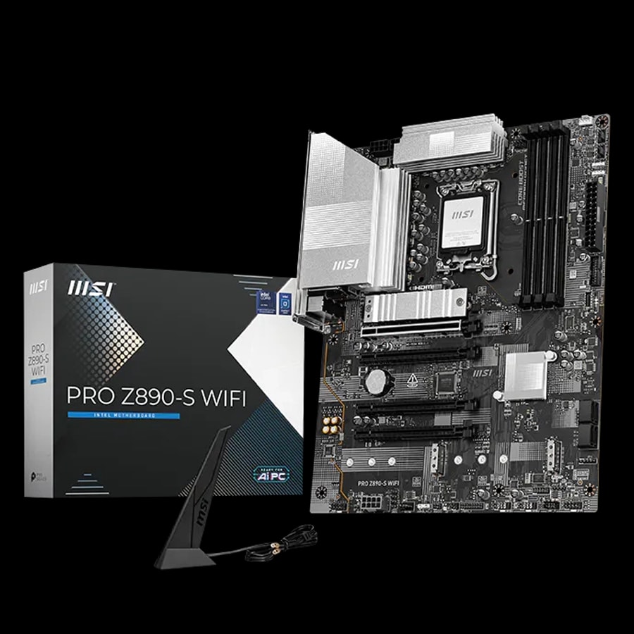 Motherboard MSI PRO Z890-S WIFI Intel LGA1851 ATX DDR5 PCIe 5.0 M.2 Gen5 LAN 2.5G Thunderbolt 4
