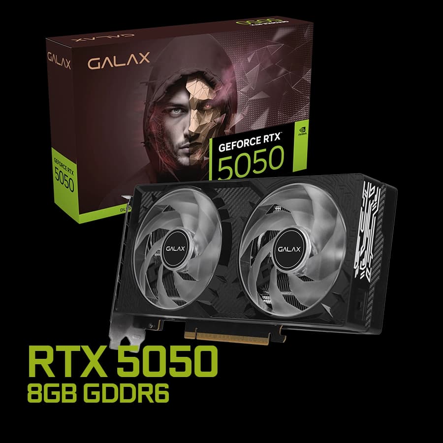 Placa de Video GALAX GeForce RTX 5050 1-Click OC 8GB GDDR6 128bit PCIe 5.0