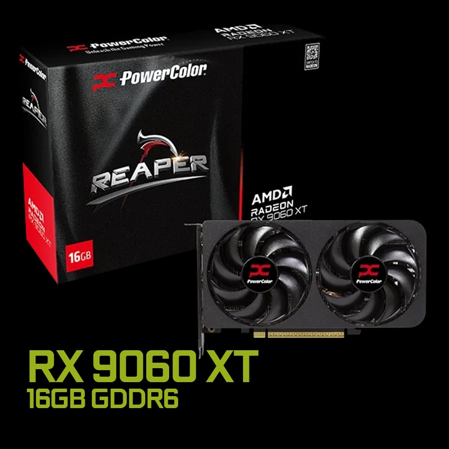 Placa de Video PowerColor Radeon RX 9060 XT Reaper 16GB GDDR6 128bit PCIe 5.0