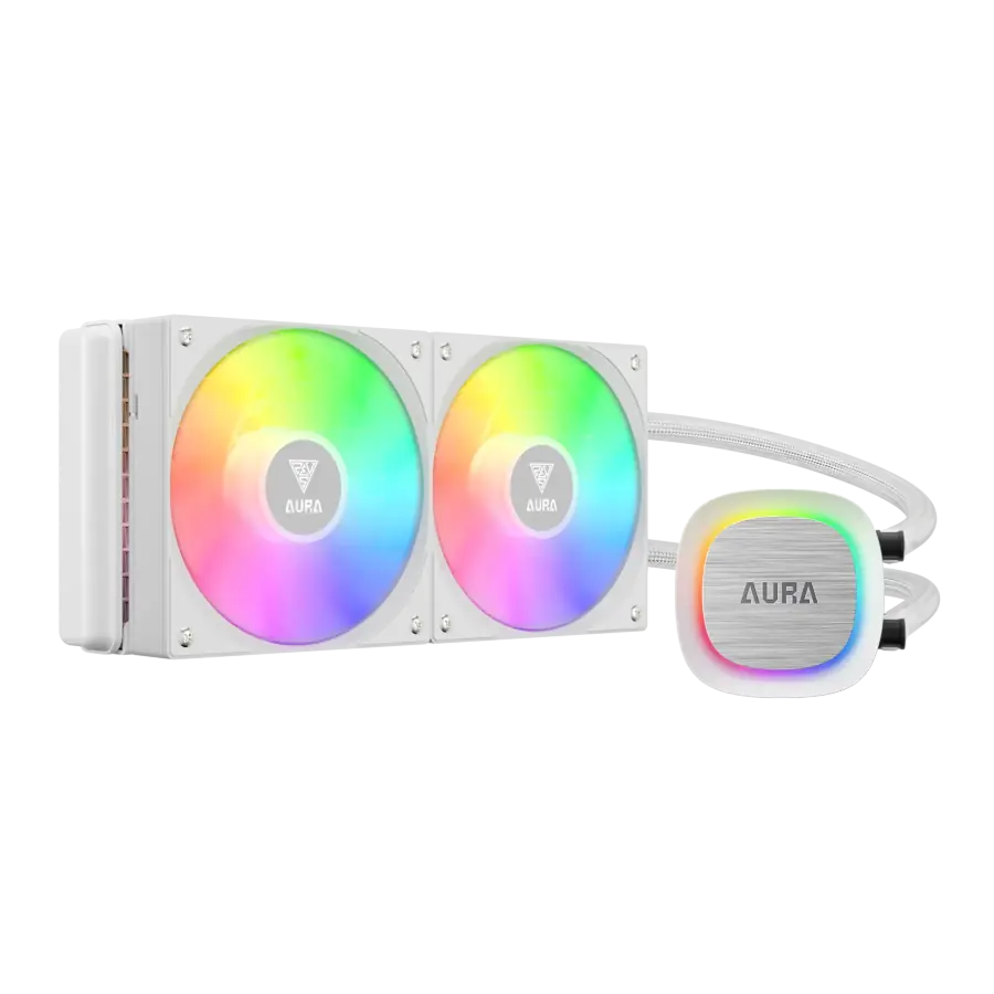 Water Cooler GAMDIAS AURA GL240 V2 WH Blanco ARGB comp. LGA1700 AM5