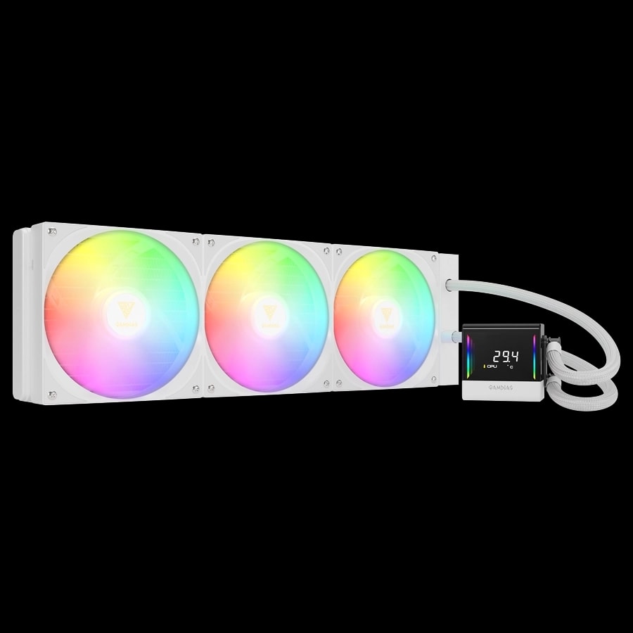 Water Cooler GAMDIAS CHIONE E4-420 WH ARGB PWM Blanco