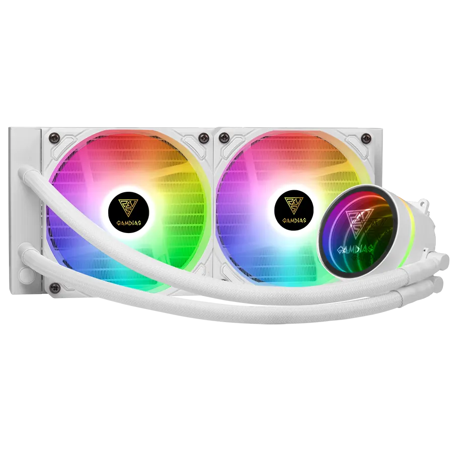 Water Cooler GAMDIAS CHIONE M3-240W TDP 240W ARGB Blanco AMD Intel comp. LGA1700