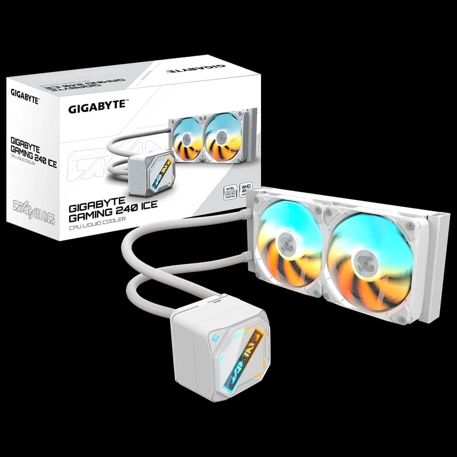 Water Cooler GIGABYTE GAMING 240 ICE ARGB Blanco comp. AMD AM5 Intel 1851 1700