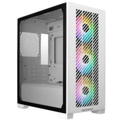 Gabinete Mid Tower Cooler Master Elite 301 3 Fan Argb Blanco