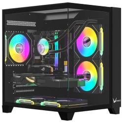 Gabinete Mid Tower Formula V Crystal Z9M Floe Negro 5 Fan