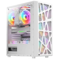 Gabinete Mid Tower Formula V Mana Blanco 4 Fan