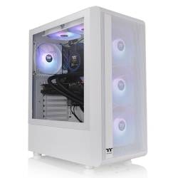Gabinete Mid Tower Thermaltake S200 Vidrio Templado Argb Blanco