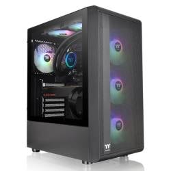 Gabinete Mid Tower Thermaltake S200 Vidrio Templado Argb Negro
