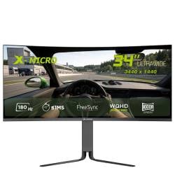 Monitor Gamer 34" X-Micro Curvo Ultrawide Uwqhd 180Hz 1Ms X34C-A180