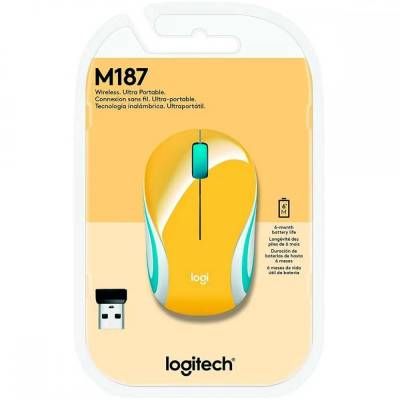 LOGITECH MOUSE M187 AMARILLO