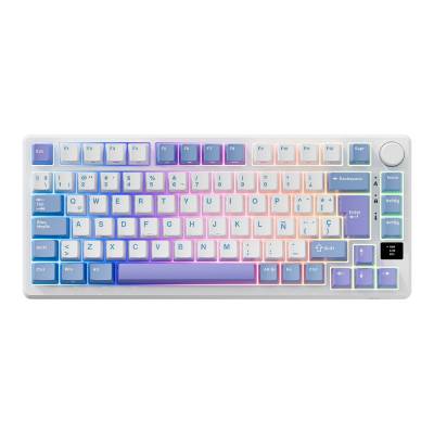 RK ROYAL KLUDGE TECLADO M75 TARO MILK SILVER SWITCH