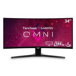 ViewSonic OMNI Gaming VX3418-2KPC - Monitor LED - gaming - curvado - 34" - 3440 x 1440 WQHD @ 144 Hz - MVA - 300 cd/m² -