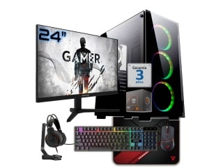 PC Gamer AMD Ryzen 5 8500G (6 Núcleos) - RAM 32Gb - Ssd 1Tb - Monitor 24" 100Hz - Wifi/Bt Combo Accesorios Windows