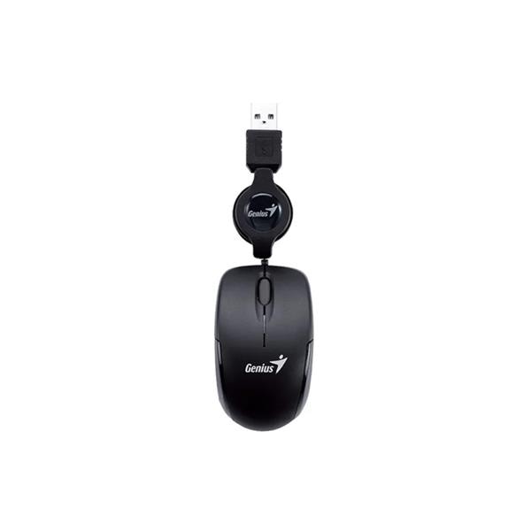 Mouse Genius Micro Traveller Retractil Black Usb